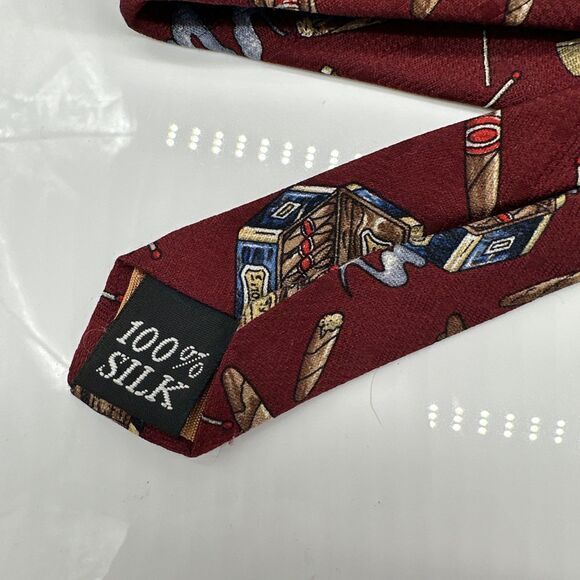 Spencer & Lowe Cigar Silk Tie Necktie - Picture 4 of 5